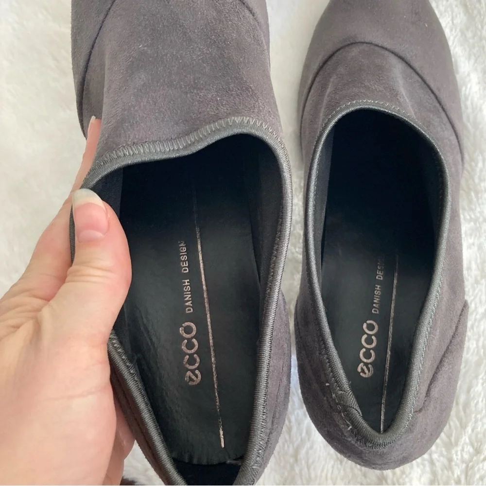 Ecco Danish modern heels ankle boots pointy sleek pull on shoes 40, US 9 - 9.5